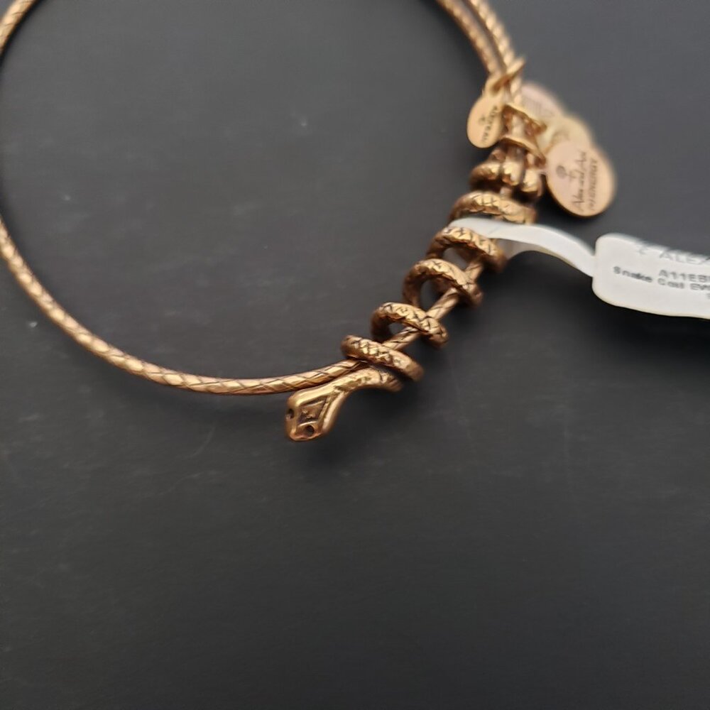 🐍⛎ NWT Alex and Ani Snake Coil Wrap Bangle Bracelet  651 - Picture 4 of 6